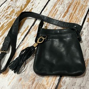 Amazing Kelly Tooke black leather crossbody purse